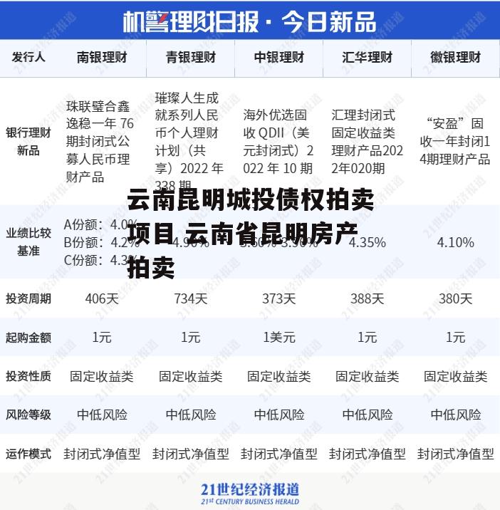 云南昆明城投债权拍卖项目 云南省昆明房产拍卖