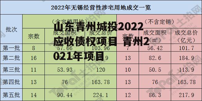 山东青州城投2022应收债权项目 青州2021年项目