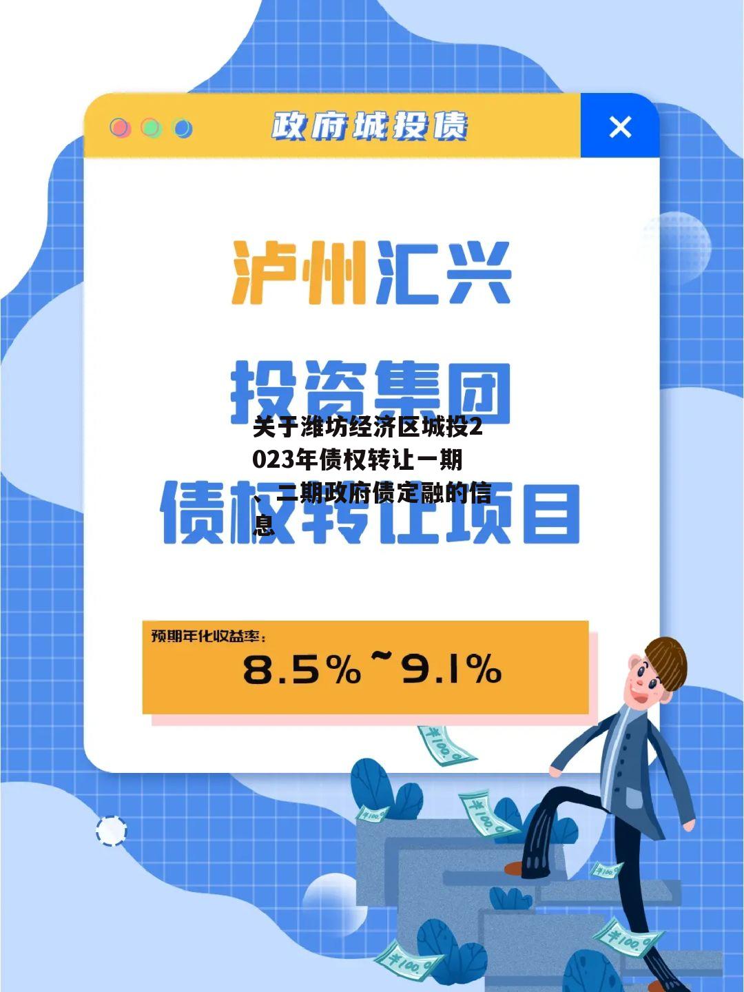 关于潍坊经济区城投2023年债权转让一期、二期政府债定融的信息