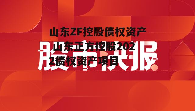 山东ZF控股债权资产 山东正方控股2022债权资产项目