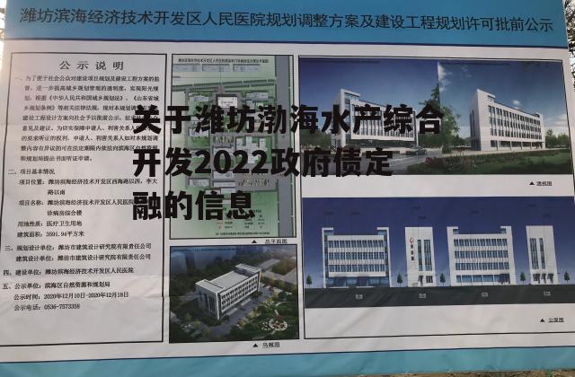 关于潍坊渤海水产综合开发2022政府债定融的信息