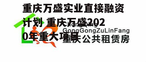 重庆万盛实业直接融资计划 重庆万盛2020年重大项目