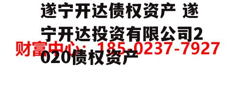 遂宁开达债权资产 遂宁开达投资有限公司2020债权资产