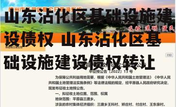 山东沾化区基础设施建设债权 山东沾化区基础设施建设债权转让