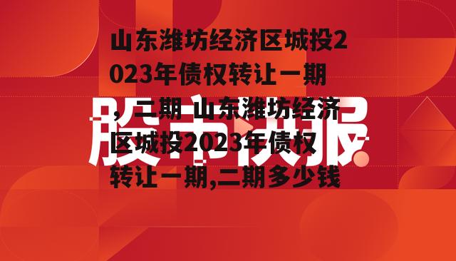 山东潍坊经济区城投2023年债权转让一期，二期 山东潍坊经济区城投2023年债权转让一期,二期多少钱