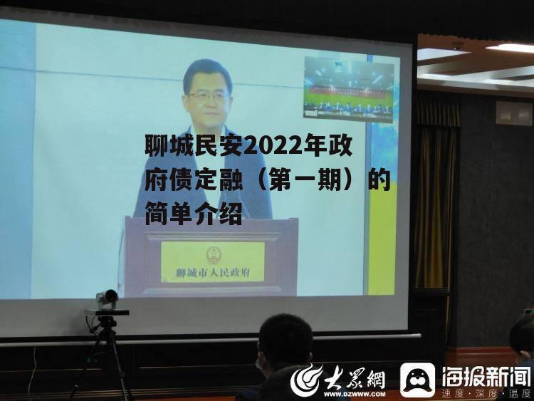 聊城民安2022年政府债定融（第一期）的简单介绍