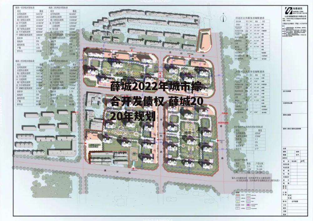 薛城2022年城市综合开发债权 薛城2020年规划