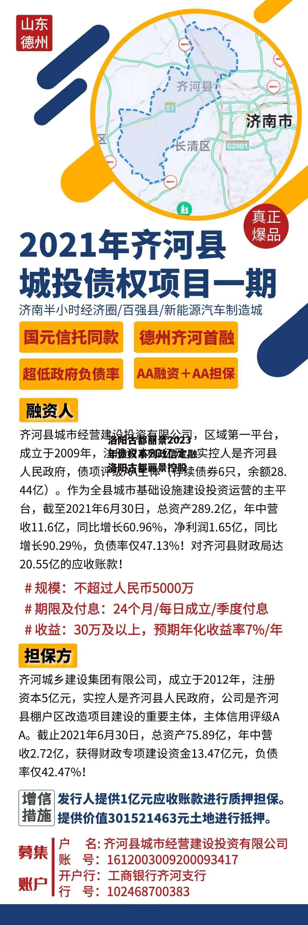 洛阳古都丽景2023年债权系列政信定融 洛阳古都丽景控股