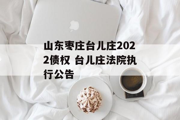 山东枣庄台儿庄2022债权 台儿庄法院执行公告