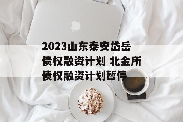 2023山东泰安岱岳债权融资计划 北金所债权融资计划暂停