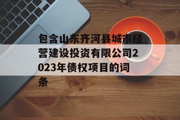 包含山东齐河县城市经营建设投资有限公司2023年债权项目的词条