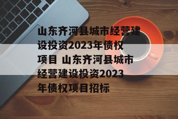 山东齐河县城市经营建设投资2023年债权项目 山东齐河县城市经营建设投资2023年债权项目招标