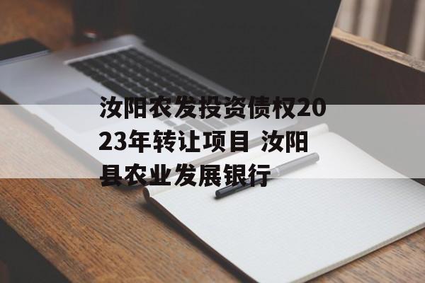 汝阳农发投资债权2023年转让项目 汝阳县农业发展银行