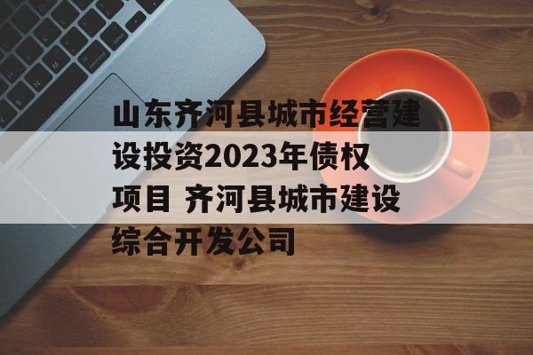 山东齐河县城市经营建设投资2023年债权项目 齐河县城市建设综合开发公司