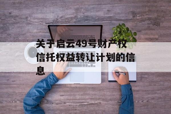 关于启云49号财产权信托权益转让计划的信息