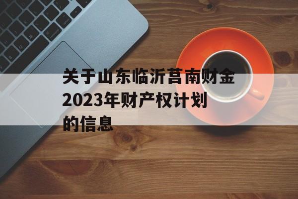 关于山东临沂莒南财金2023年财产权计划的信息